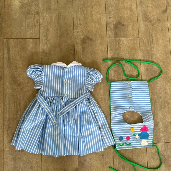 Vintage 24M Girl Striped Tie Front Dress Lord & Taylor Jayne Copeland - Picture 4 of 16